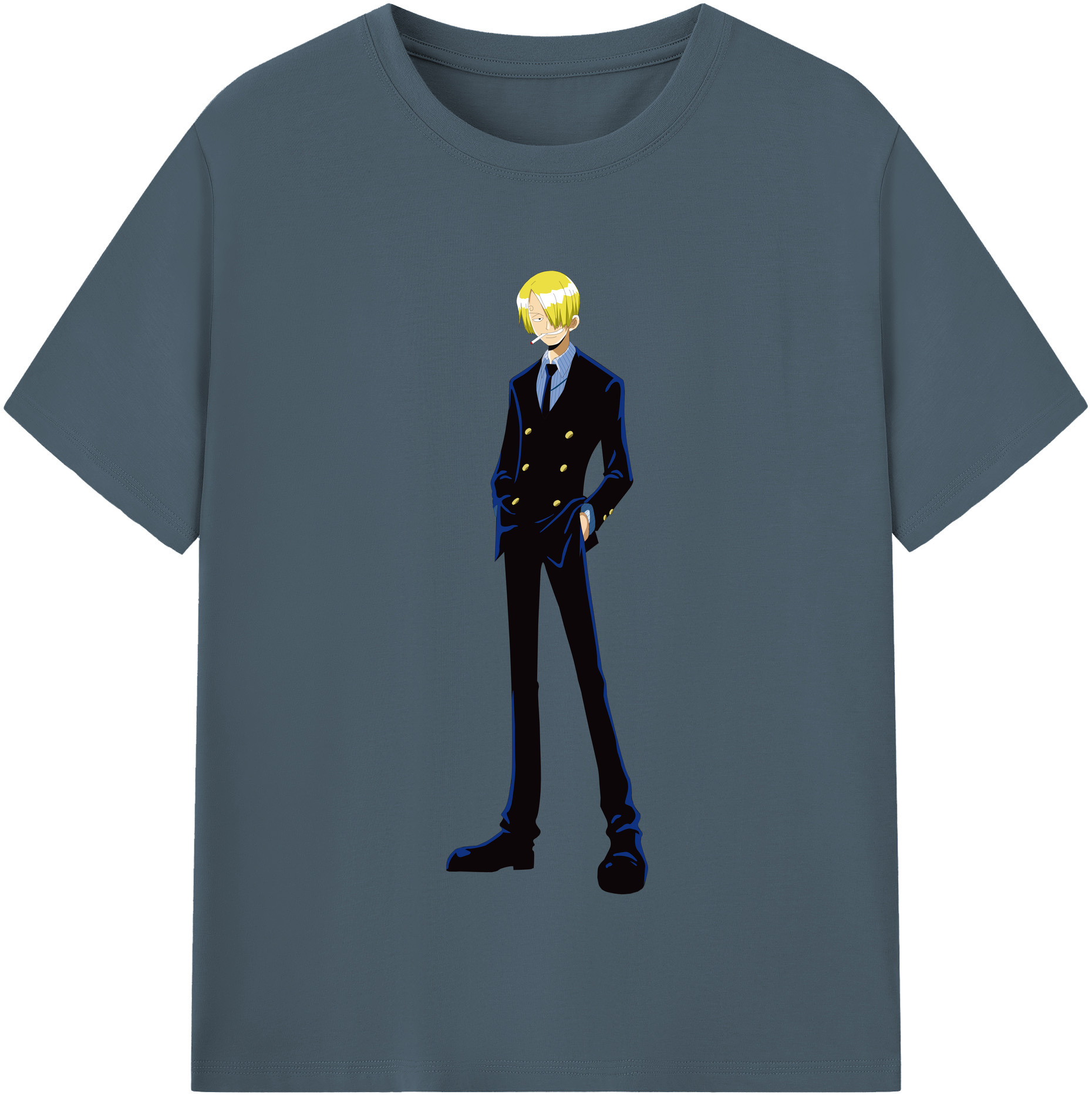 ワンピース サンジ ONE PIECE Sanji 綿100％半袖Tシャツ（フロントプリント）